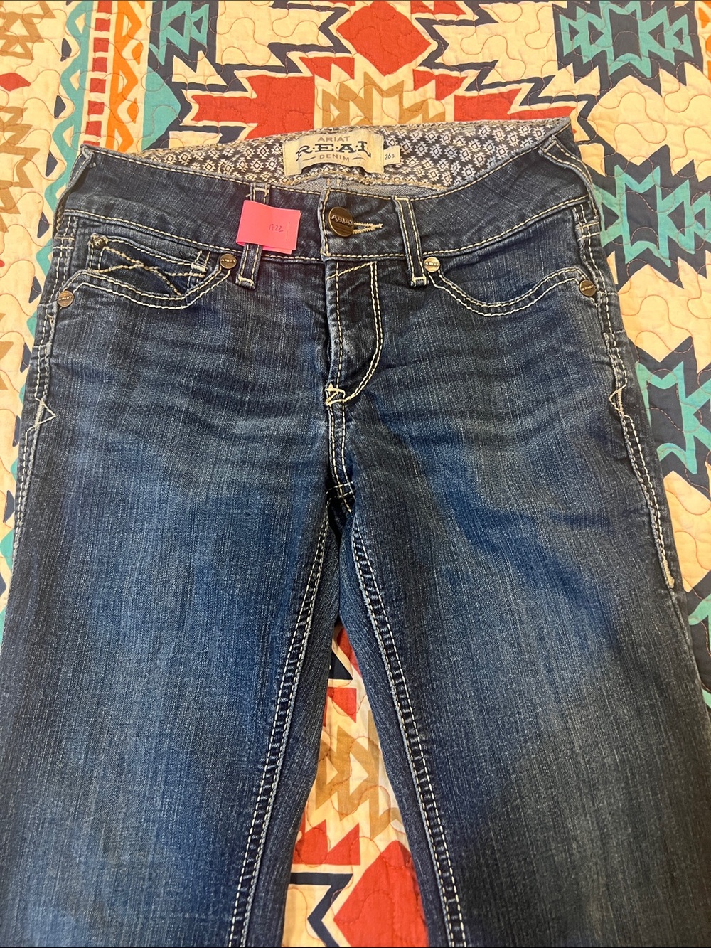 Ariat REAL DENIM Women's wide flare Jeans in Dark Blue Wash